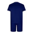 thumbnail image 4 of Cameland Two Piece Short Outfits Men Color Block Tracksuits Sport Summer Short Sleeve and Shorts Set for Men, 4 of 5