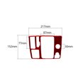 thumbnail image 3 of Red Carbon Fiber Console Gear Shift Cover Trim for Audi A6 A7 2012-2018, 3 of 4