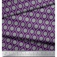 thumbnail image 3 of Soimoi Poly Georgette Fabric Dot & Ogee Damask Print Sewing Fabric Yard 52 Inch Wide, 3 of 3