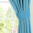 thumbnail image 2 of Blazing Needles Twill Drapery Panel (Set of 2), 84" by 52", Aqua Blue, 2 of 2
