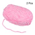 thumbnail image 3 of Unique Bargains 2 Pelotes Fil Velours Fil Chenille 87,49 Verges Polyester Fil Doux pour Couverture 2 Pcs Rose, 3 of 7