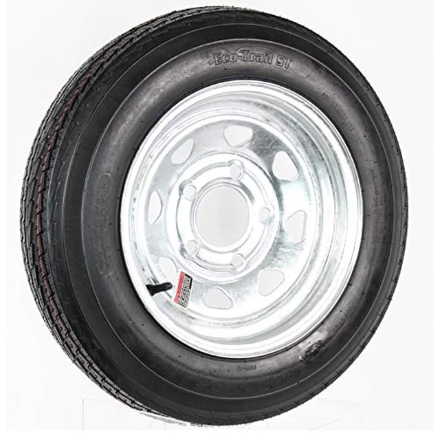 Trailer Tire On Rim 4.80-12 480-12 4.80X12 LRB 5 Lug Wheel Galvanized Spoke