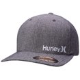 thumbnail image 1 of Hurley Men's Baseball Cap - Corp Stretch Fitted Hat, Size Small-Medium, Light Grey, 1 of 6