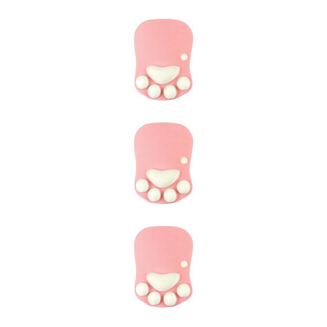 maskred Stylish Cat Paw Gaming Mouse Mat Wrist Protection Non-slide Base Safe Unique DS-017 red plum 3Set