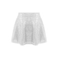 thumbnail image 2 of Hansber Jupe à Sequins pour Filles, Jupe de Danse Moderne Jazz Hip Hop Ballet Argent 6, 2 of 5