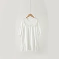 thumbnail image 1 of TIMIFIS Robe de Nuit Blanche à Manches Longues pour Tout-Petites Filles, Col Rond, Fluide, Confortable, Couleur Unie, Tenue de Nuit Décontractée, Douce et Légère, Robe de Pyjama de Sommeil, Tenue de Nuit Stylée pour Enfants, pour 3-15 Ans, 1 of 3