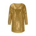 thumbnail image 3 of RKSTN Robes de Retour à la Maison pour Femmes Grande Taille Robe à Paillettes Col en V Manches Longues Longueur Genou Mode Automne Invité de Mariage Robe Cocktail, 3 of 5