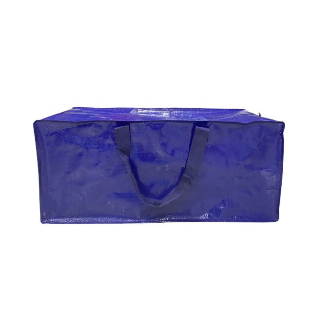 JilgTeok 5 Packs Large Capacity Moving Bags with Zipper, Reusable Storage Bags for Packing, Foldable Travel Organizer, Heavy Duty Woven Plastic Tote for Moving, Home & Travel