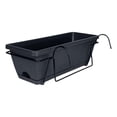 thumbnail image 3 of Langgg Balcony Railing Planter Flower Pot Vase Basket Outdoor Gardens And Spaces Easy To Install dark gray, 3 of 6