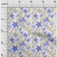 thumbnail image 2 of oneOone Cotton Poplin Purple Fabric Beach Starfish &Shell Craft Projects Decor Fabric Printed By The Yard 56 Inch Wide, 2 of 4