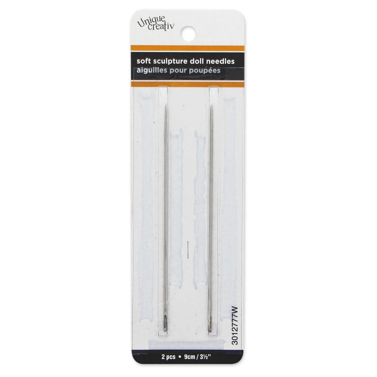 UNIQUE CREATIV aiguilles pour poupées extra longues, 9 cm (3,5 po), 2 pièces