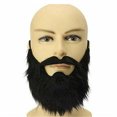thumbnail image 1 of Fortune Men False Goatee Beard Moustache black Fancy Dress Stick On Facial Hair, 1 of 6