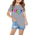 thumbnail image 1 of LSLJS T-shirt en Coton pour Garçons et Filles, Mode Mignon Col Rond Imprimé Tee Manches Courtes, Vêtements d'Été pour Filles, 1 of 5
