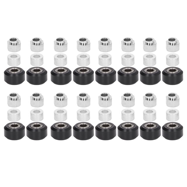 Pulley Wheels, 48Pcs POM Pulley Wheel Set High Accuracy With Rubber Bearing For 3D Printer Black Pulley