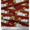 thumbnail image 3 of Soimoi Cotton Voile Fabric Vehicles,Tree & Shops Architectural Print Fabric by the Yard 56 Inch Wide, 3 of 3