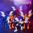 thumbnail image 3 of Blue Action Figure Robot Toy With 13 Movable Joints And Wings 3D Printed Model Kit For Diy Customization And Stress Relief 6 Inches Tall, 3 of 4