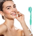 thumbnail image 2 of Travel 5-in-1 Toothbrush with Paste Toothpick & Tongue Scraper Portable Disposable No Rinsing Needed Mint Freshness for Travel & 10PCS, 2 of 4