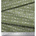thumbnail image 3 of Soimoi Modal Satin Fabric Leaves & Floral Block Decor Fabric Printed Yard 42 Inch Wide, 3 of 3