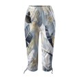 thumbnail image 4 of Pantalon Cargo pour Femmes à Coupe Décontractée par Generic TG, Capris Décontractés Noirs Unis, à Cordon, Raccourcis, Légers, 1 Unité, 4 of 5