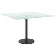thumbnail image 3 of vidaXL Table Blanche 60x60 cm 6 mm Verre Trempé avec Design Marbre, 3 of 4