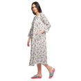 thumbnail image 2 of Moomaya Chemise de Nuit Boutonnée en Coton Imprimé pour Femmes, Robe de Nuit d'Allaitement, 2 of 5