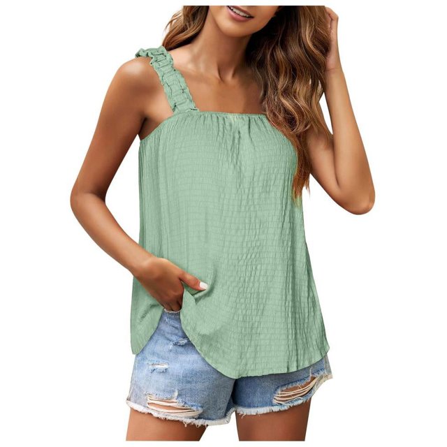 Birdeem Blouse Sans Manches Ample Confortable pour Femmes, Hauts Décontractés