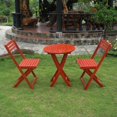thumbnail image 1 of International Caravan Royal Fiji 3 Pc Folding Patio Bistro Set in Red, 1 of 1