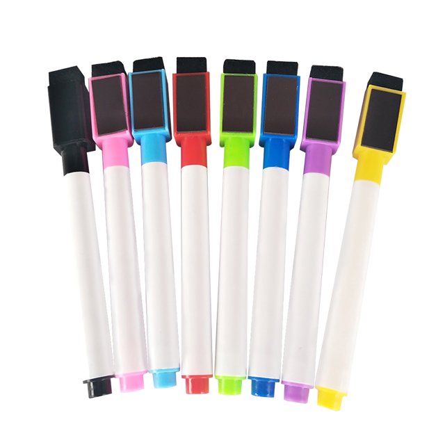 Labymos Dry Erase Markers with Eraser Cap, Assorted Colors, 8 Count