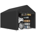 thumbnail image 1 of Outsunny 6.6' x 7.8' Portable Shed, Waterproof Bike Tent, Black, 1 of 10