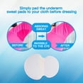 thumbnail image 3 of Large Underarm Sweat Pads for Women and Men Fight Hyperhidrosis [100 Pack], Armpit Sweat Pads Comfortable Unflavored, Non Visible, Extra Adhesive, Disposable, Sweat Free Armpit Protection, 3 of 7