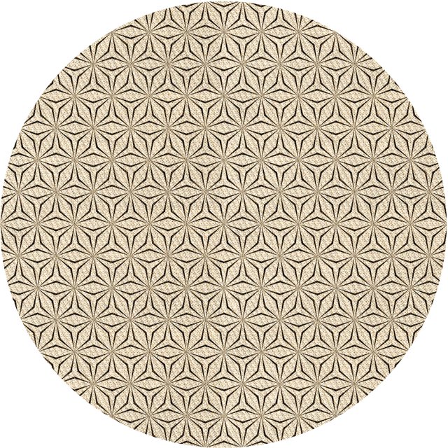 Ahgly Company Machine Washable Indoor Round Transitional Brown Area Rugs, 4' Round