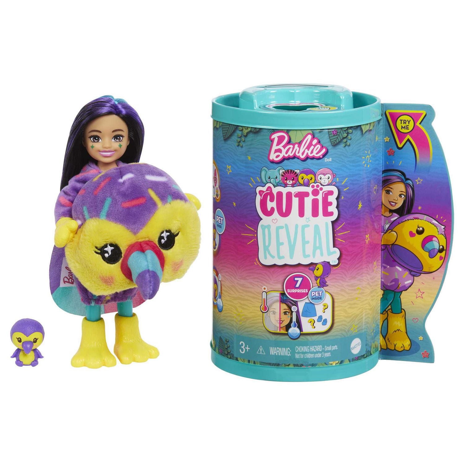 Barbie-Chelsea Cutie Reveal Série Jungle-Poupée toucan