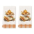 thumbnail image 2 of Wzzjkit Pumpkin Striped Kitchen Maple Leaf Text Dishwashing Kitchen Dishwashing Bathroom Hand, 2 of 6