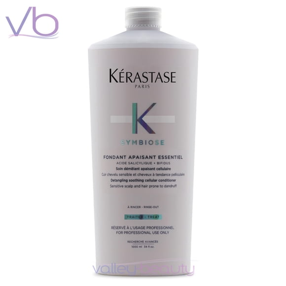 Kerastase Symbiose Fondant Apaisant Essentiel | Soothing Conditioner for Sensitive Scalps Prone to Dandruff, 1000ml