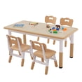 thumbnail image 1 of VEVOR Kids Table and 4 Chairs Set, Height Adjustable Toddler Table and Chair Set, Graffiti Desktop, Children Multi-Activity Table for Art, Craft, Reading, Learning, 1 of 9