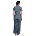 thumbnail image 4 of Moomaya Pyjama Chemise en Coton Imprimé Col à Encoche Tenue de Nuit Ensemble de Pyjama pour Femme, 4 of 6