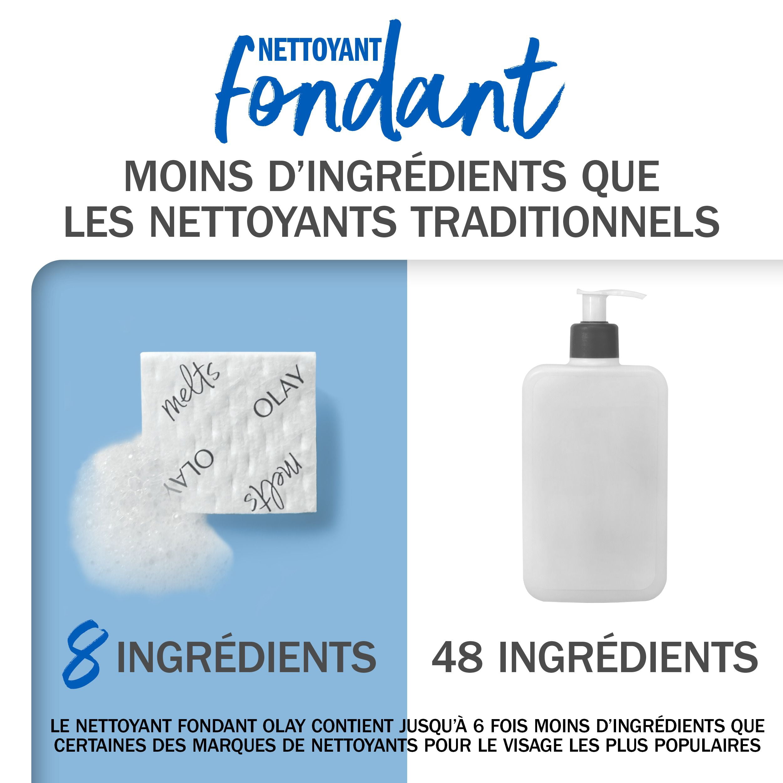 Nettoyant Pour Le Visage Olay, Nettoyant Fondant Pour Le Visage + Rétinol, Nettoie, Tonifie Et Rafraîchit La Peau, 32 Unités