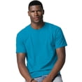 thumbnail image 1 of Hanes TAGLESS Men`s T-Shirt - Best-Seller, L, Teal, 1 of 1