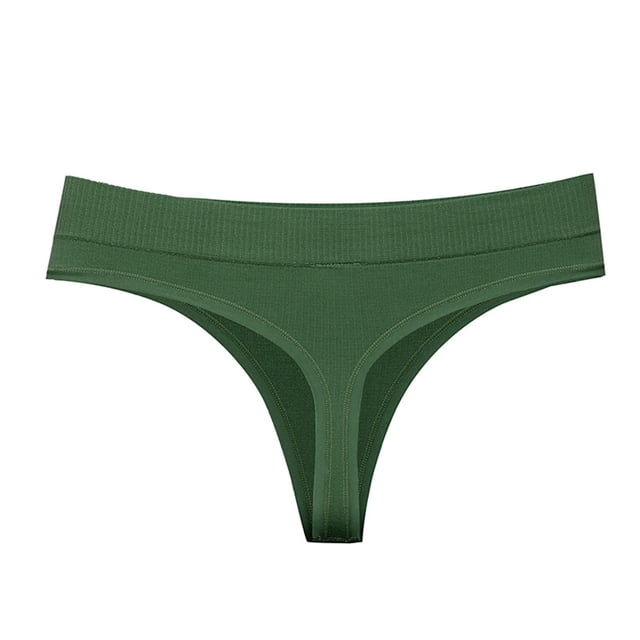 Timegard Thong for Women Low Waisted Solid Color Comfort Breathable Daily Briefs G String Underwear