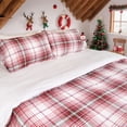 thumbnail image 2 of HITIME 100% Polyester Printed Christmas Duvet Cover Set - Queen Size 3 Piece Lightweight & Breathable Bedding Set, Soft Microfiber Comforter Cover with Zipper Closure, Christmas Plaid, 2 of 8