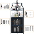 thumbnail image 2 of EDTara Corner Wine Cabinet with Removable Wine Rack, Wine Bar Cabinet with Barn Door and Adjustable Shelves, Industrial Wine Cabinet for Dining Room, Living Room,Kitchen, 2 of 7