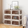 thumbnail image 4 of Costway 3 Pack Stackable Storage Bins with Lids 34.5 Gallon Collapsible Plastic Container Box, 4 of 10
