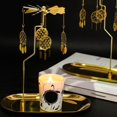 thumbnail image 2 of fastboy Gold Candle Holder Rotating Tea Light Holder Candleholder Decor E, 2 of 8