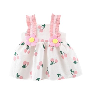 Robes de Princesse pour Filles Tout-Petits Bébés Enfants Filles Robe à Fleurs à Bretelles Robes d'Été Vêtements de Princesse Vêtements pour Tout-Petits Robes d'Été pour Filles Petites Filles Robes