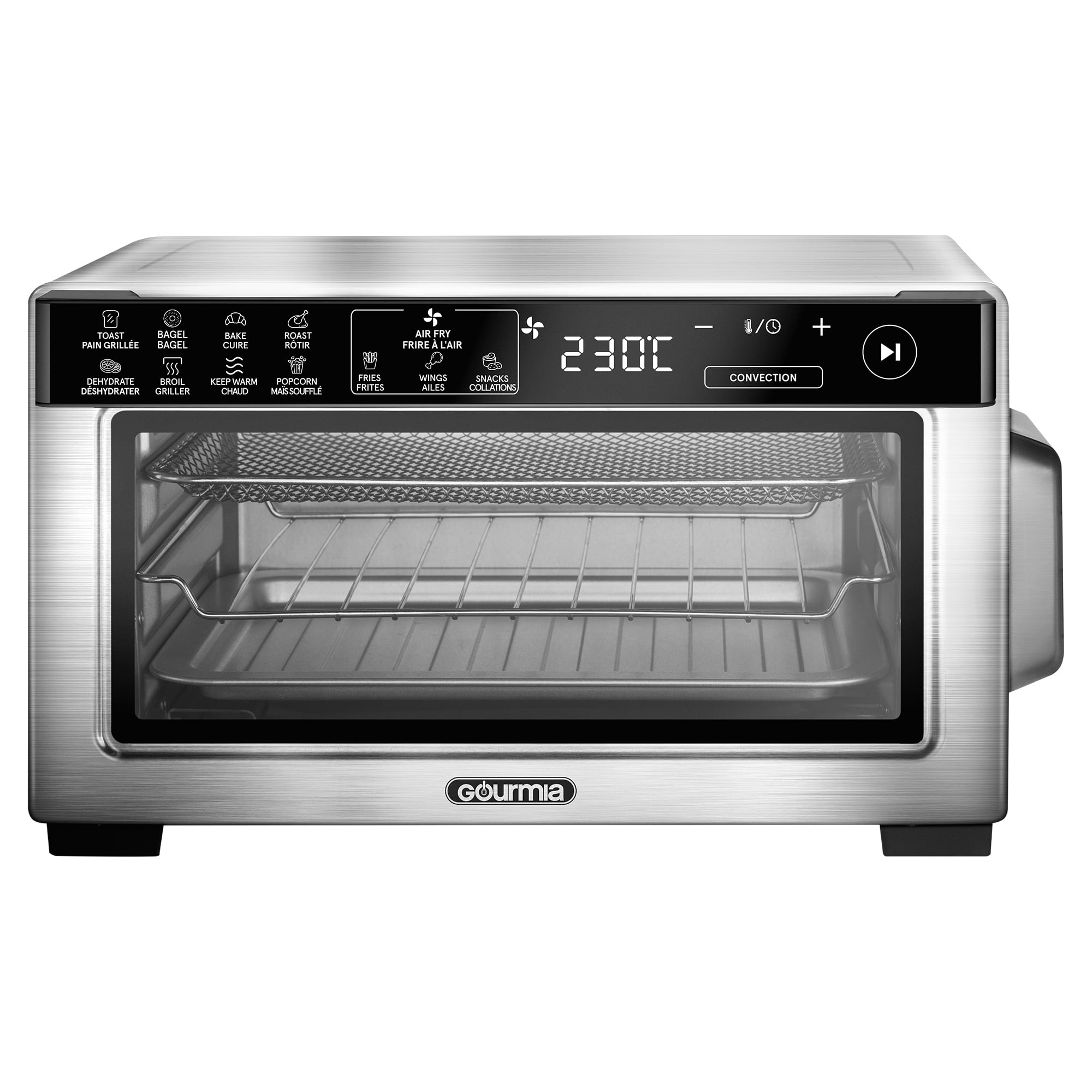 Gourmia 4-Slice Digital Air Fryer Oven, 0.4 Cu. ft. Capacity