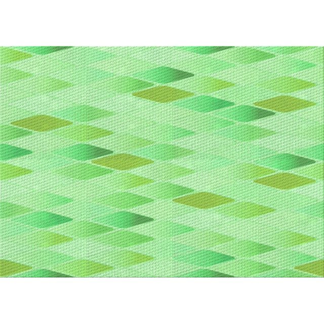 Ahgly Company Machine Washable Indoor Rectangle Transitional Green Area Rugs, 7' x 10'