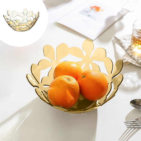 Transparent Petal Fruit Tray Plastic Serving Plates with Hollow Design for Snacks and Candy, Durable Ventilated Hygienic Storage for Living Room or Coffee Table Use Hzhnb | Plastic, Orange