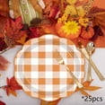 thumbnail image 1 of Thanksgiving Fall Pumpkin Paper Plates | Maple Leaf Design | 7" & 9" Sizes | Disposable Tableware | 25 Pack | Multicolor Autumn Party Supplies | Elegant Orange Decor for Holiday Gathering, 1 of 6