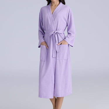 Peignoir Court en Tricot pour Femmes, Kimono Léger, Peignoirs de Spa et de Bain pour Femmes, Peignoir Doux à Séchage Rapide pour Femmes, Peignoir en Coton, Grande Taille, Tenue d'Intérieur, Chemises de Nuit