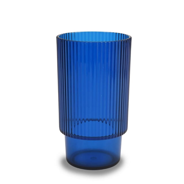 Verre Highball en Acrylique Bleu 590ml, Ensemble de 4